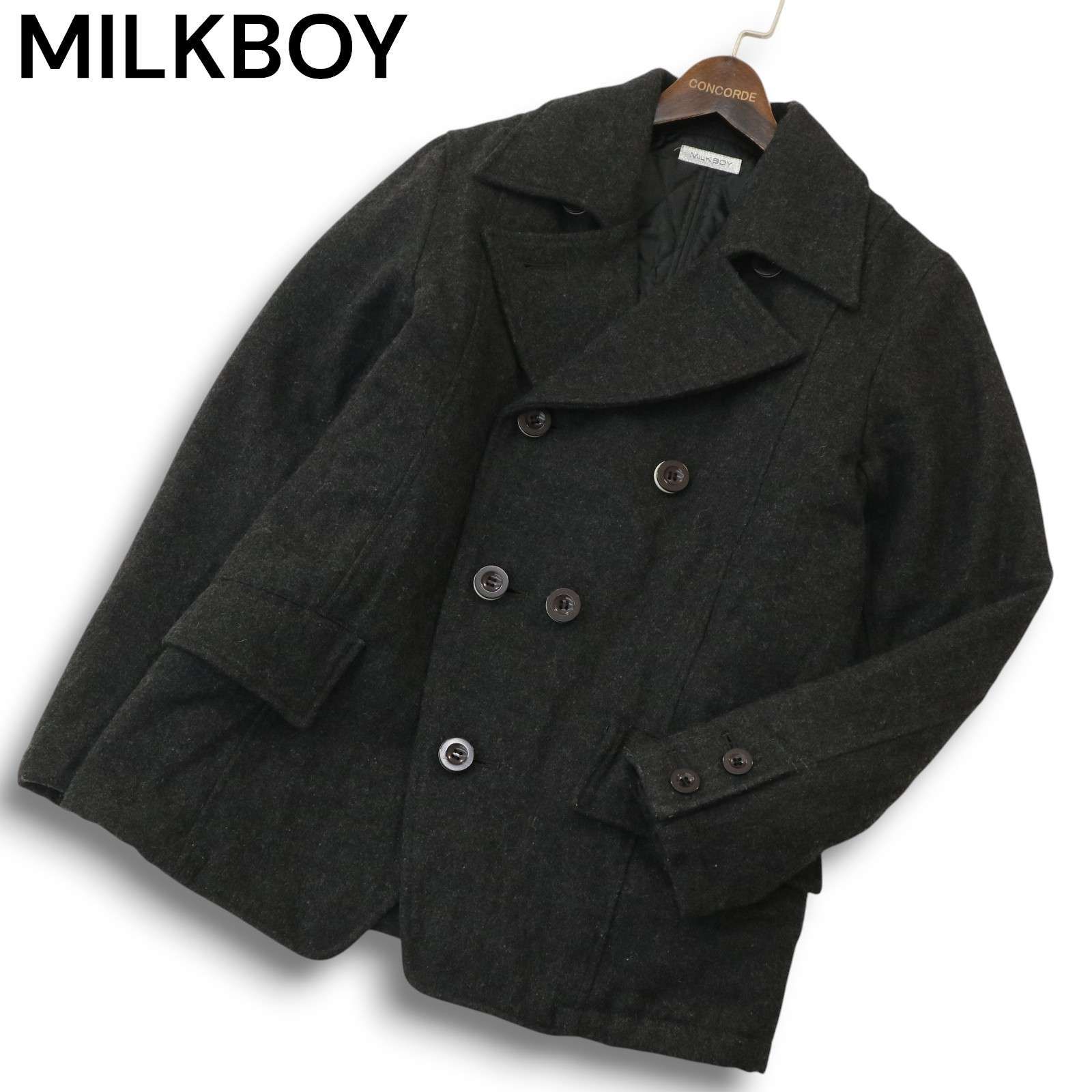 MILKBOY ミルクボーイ 秋冬☆ 中綿 デザイン ウール Pコート Sz.S～M位 