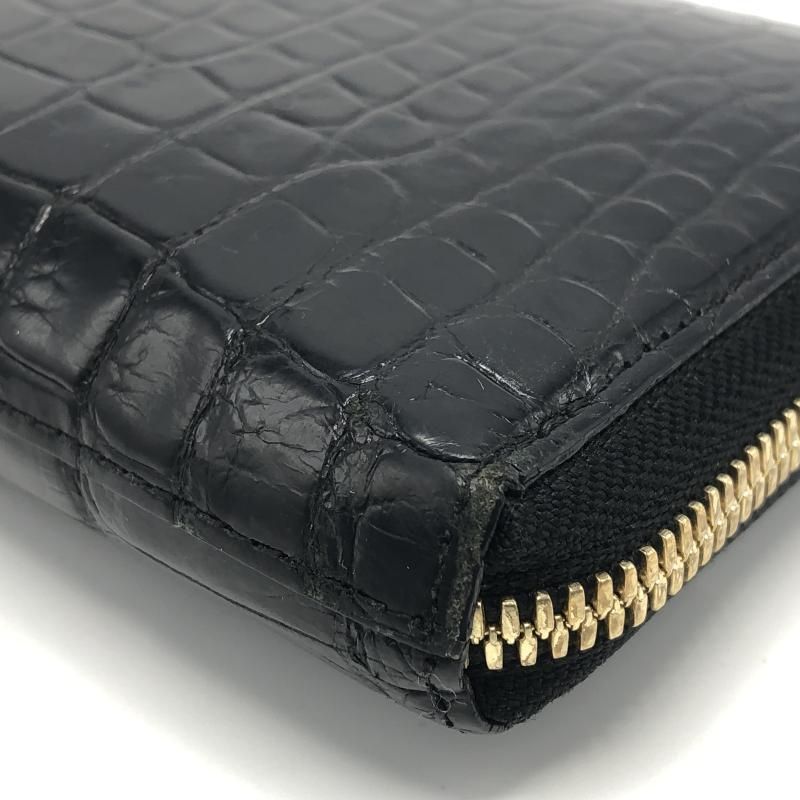 中古】池田工芸 クロコダイルラウンドウォレット 長財布