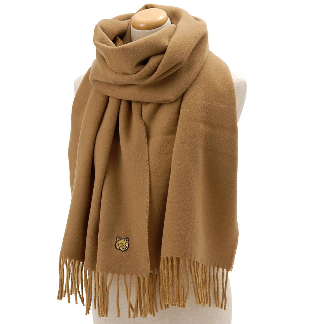 メゾンキツネマフラー MAISON KITSUNE メゾン キツネ マフラー BOLD FOX HEAD SCARF