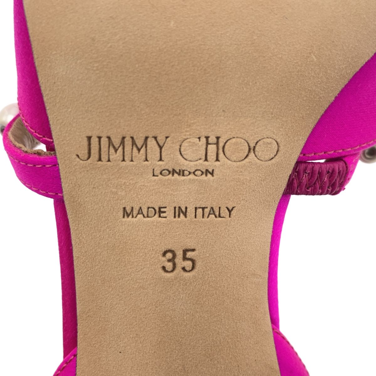 新品】 JIMMY CHOO / ジミーチュウ | AURELIE 85 SATIN W/PEARLS 