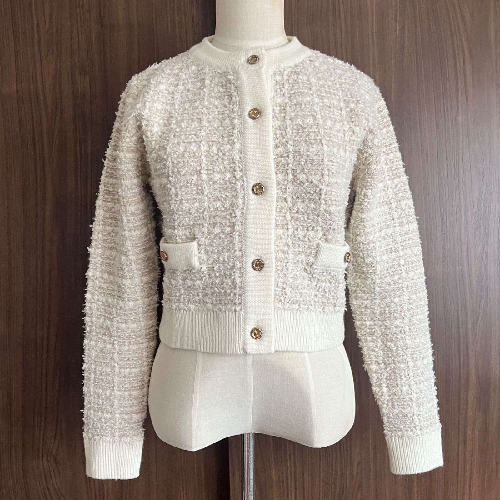 herlipto Mercer Tweed Cardigan ツイード紙タグ付きの新品未使用品 ...