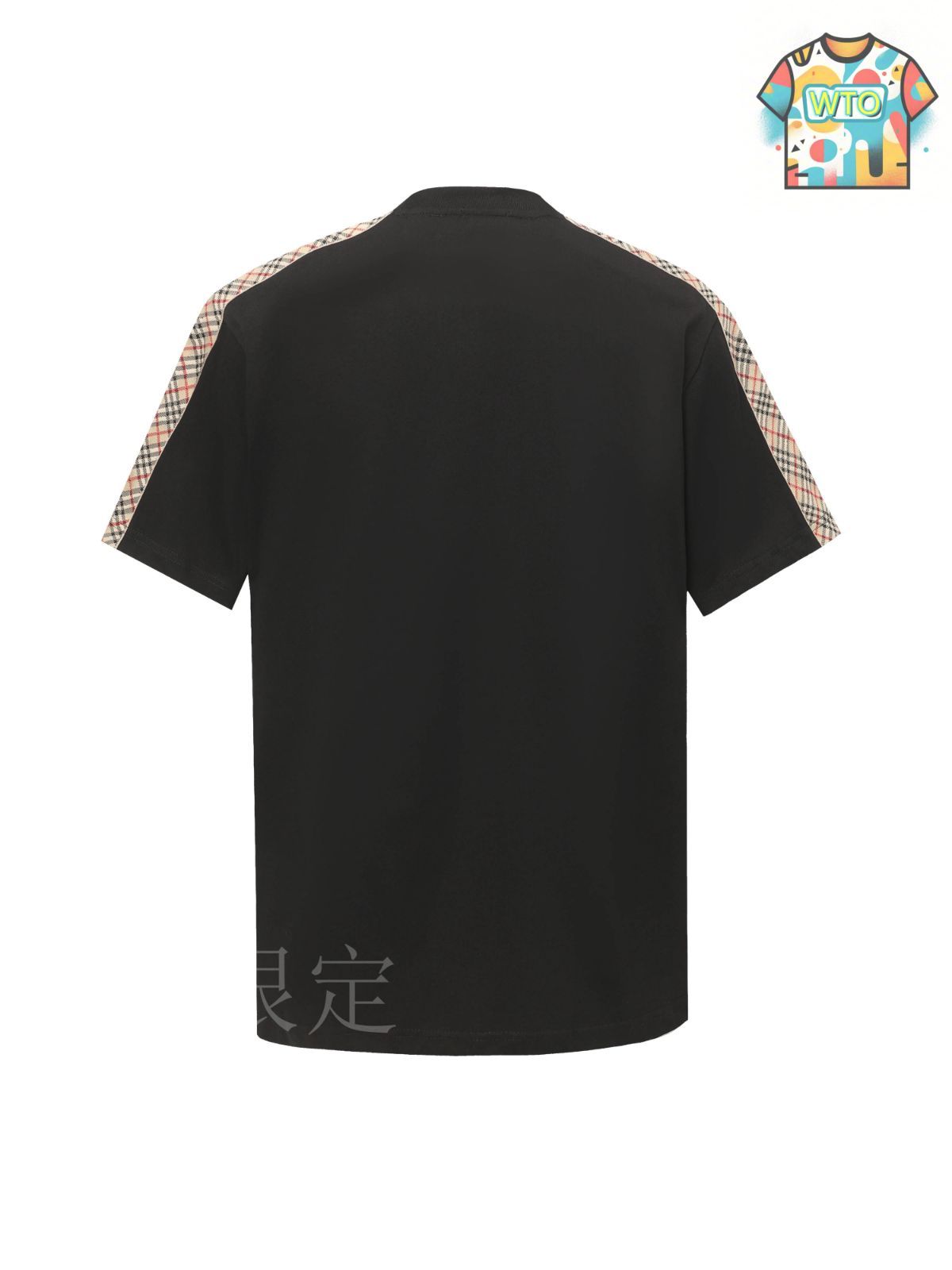 Tシャツ・カットソー Burberry Check Tape T-shirt Burberry Men's Check Shoulder-Tape T-Shirt | Neiman Marcus