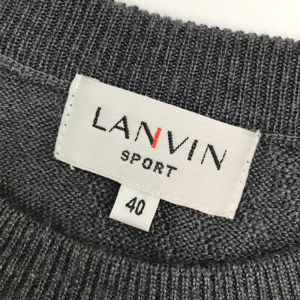LANVIN SPORT ニット・セーター 38(S位) 黒x白(総柄) 【古着