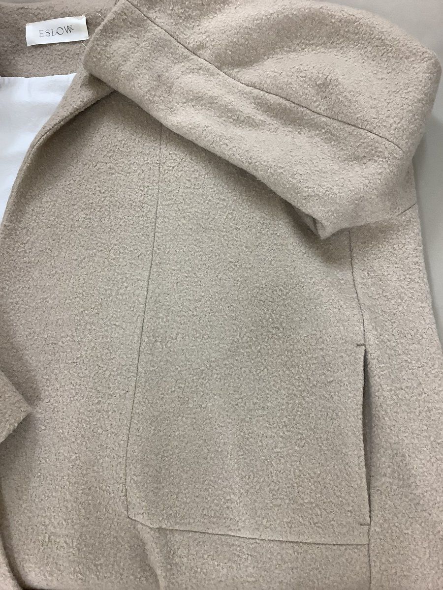 ESLOW エスロー パイル調の生地 ウールコート サイズ2 GULLKHAN_COM