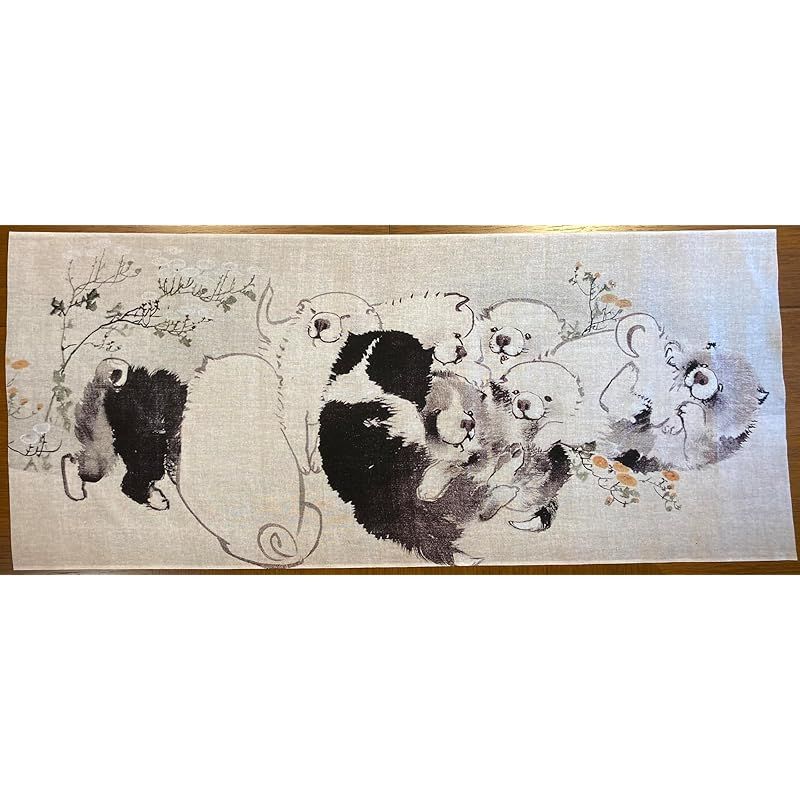 古今東西 手ぬく?い 長沢芦雪 菊花子犬図 横柄 0 - メルカリ