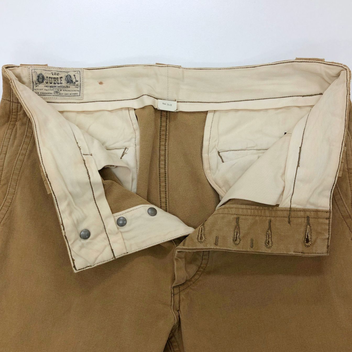 美品　RRL ダブルアールエル　チノパン ボタンフライ ダブルアールエル チノパン ボタンフライ ベージュ 【AFB5