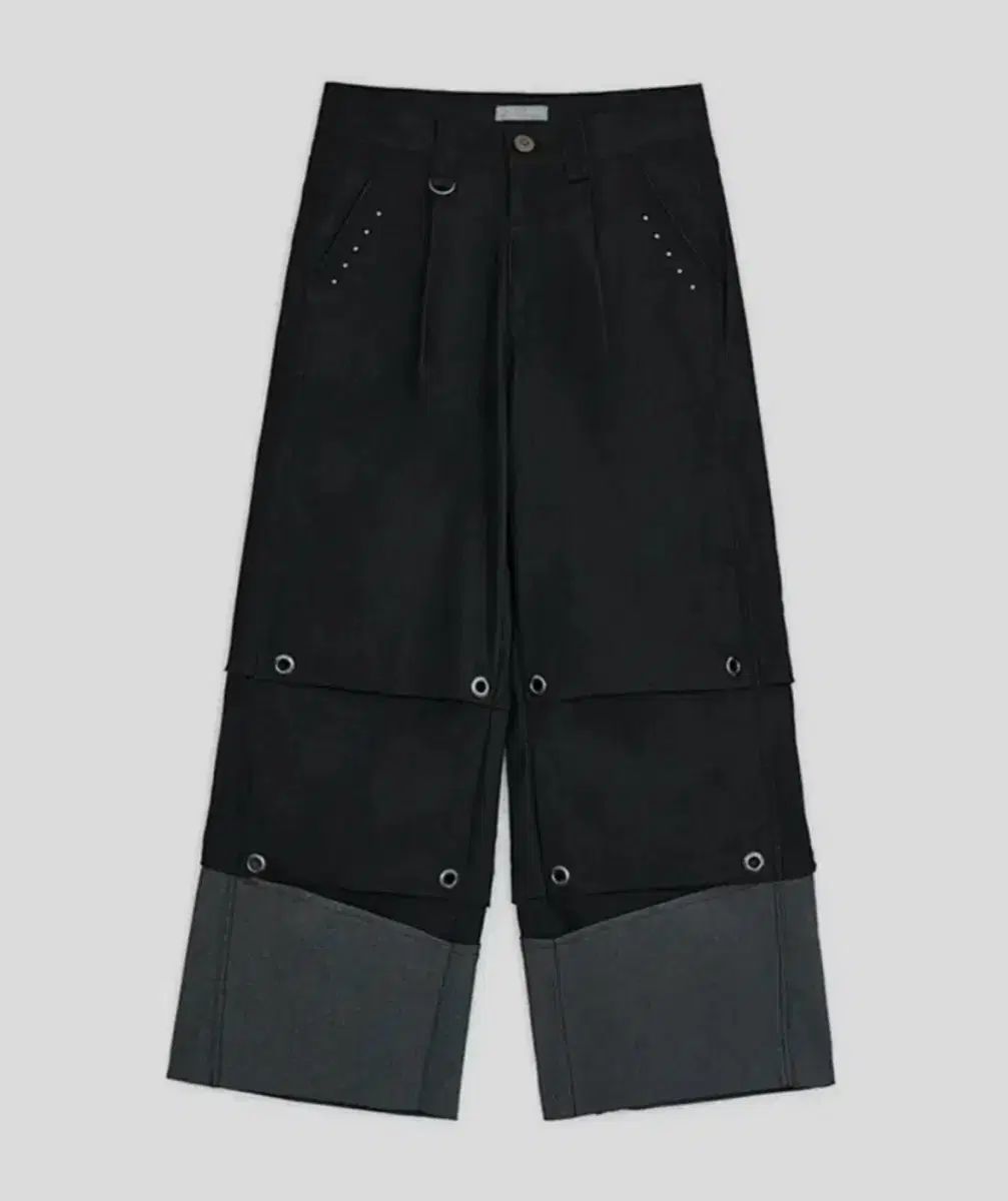 HUG YOUR SKIN ハグユアースキン タック デニム パンツ 黒 S