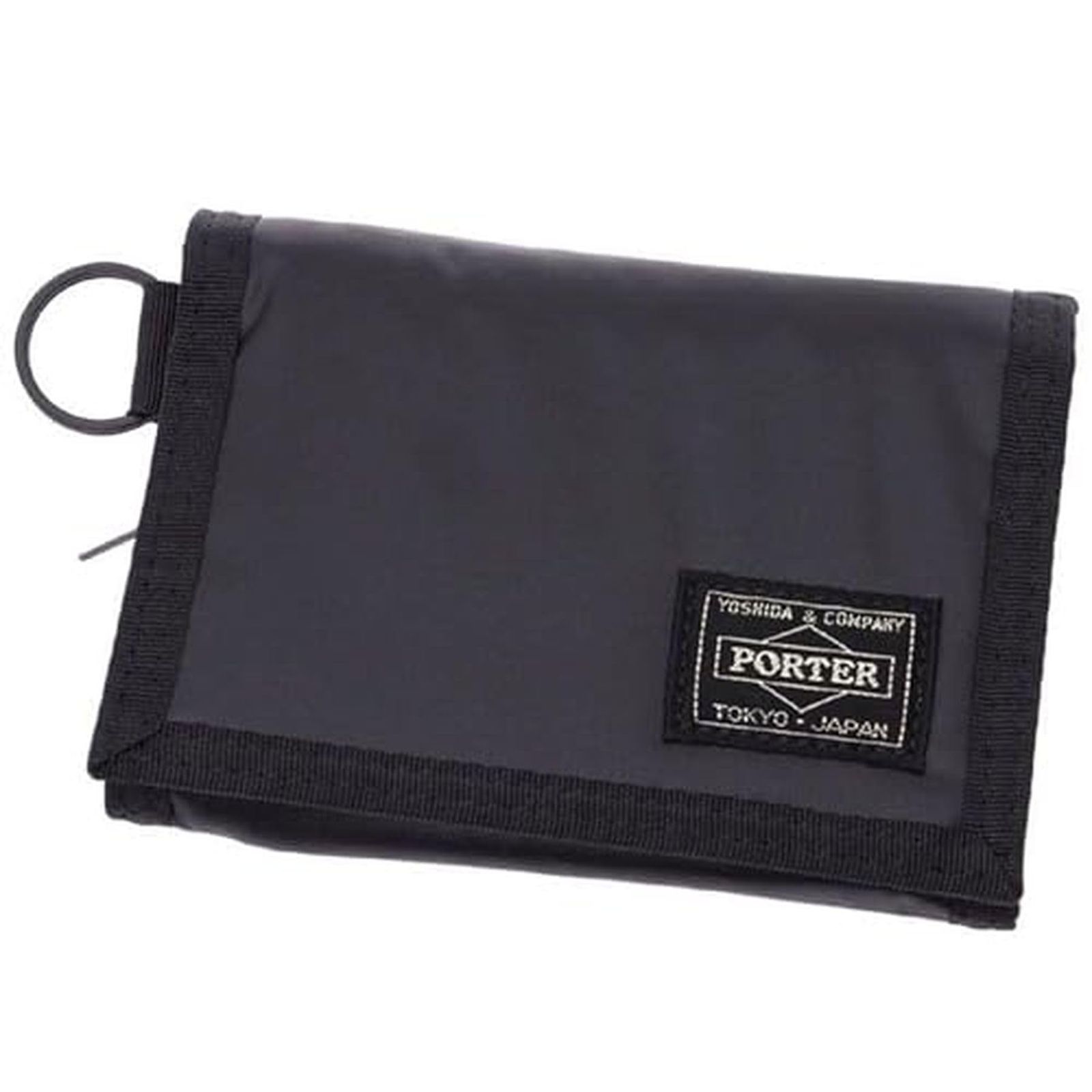 PORTER ナイロン 三つ折り財布 通気性 軽量 CAPSULE|カプセル 555-06439 1.ブラック ブラック