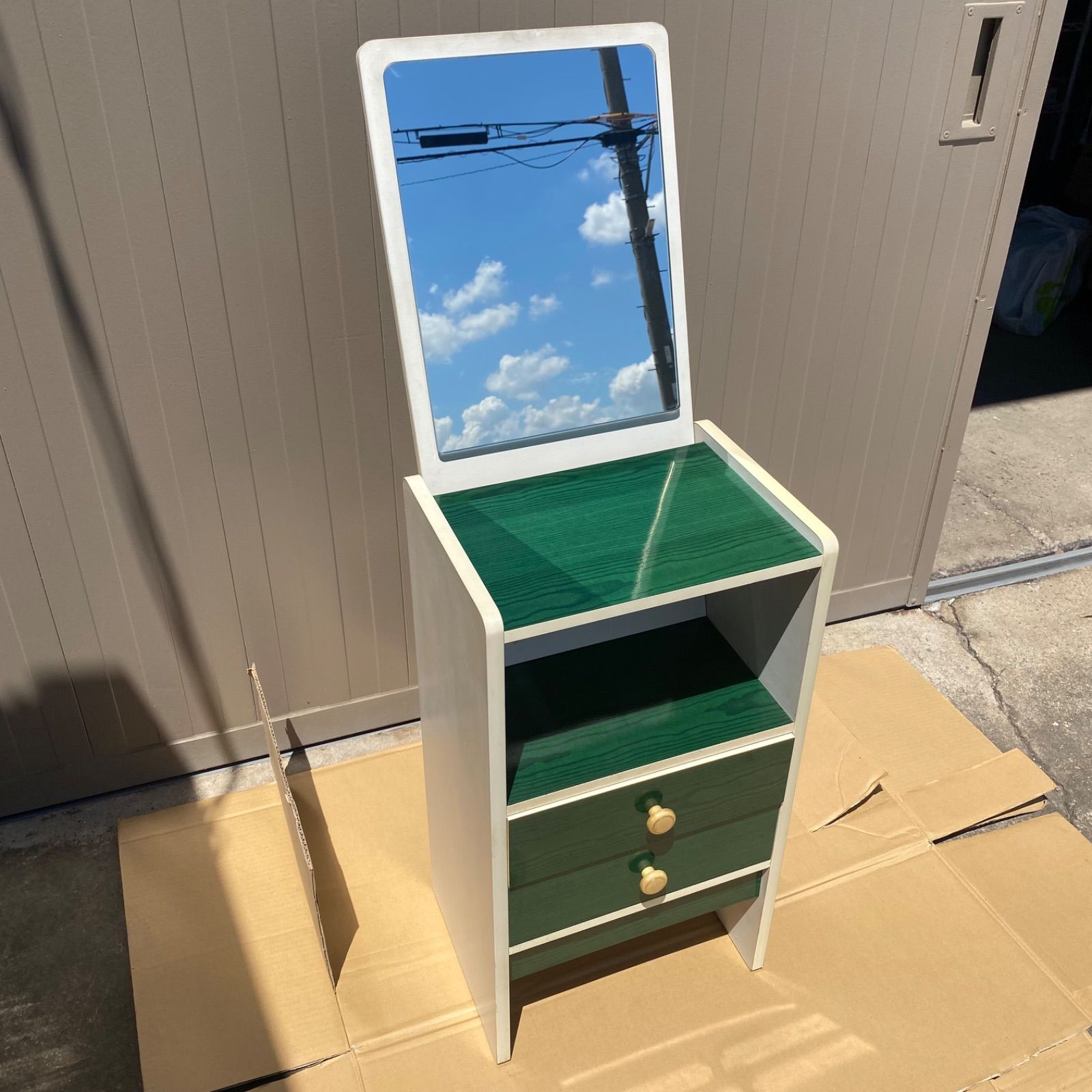 昭和レトロ ドレッサー 鏡台 鏡 ミラー チェスト レトロポップ