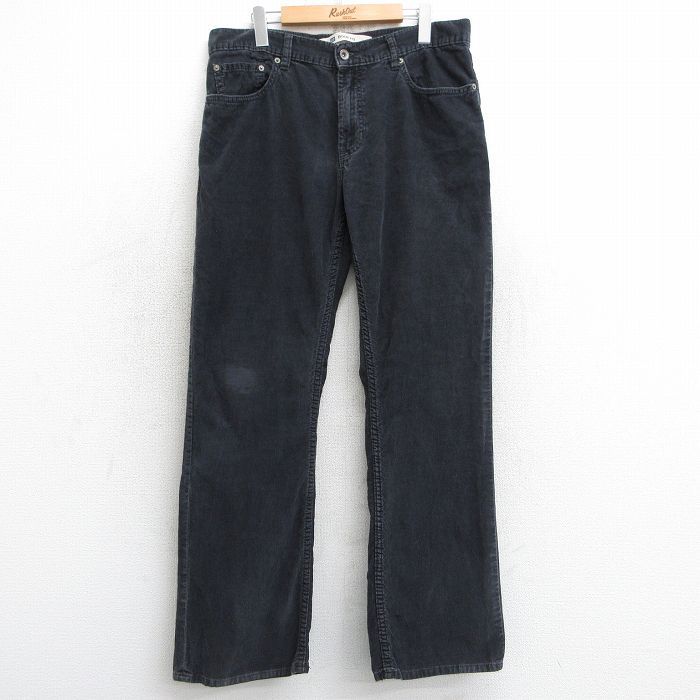 W35/古着 ギャップ GAP コーデュロイ パンツ メンズ 00s コットン 黒 ブラック 25feb15 中古 ボトムス ロング
