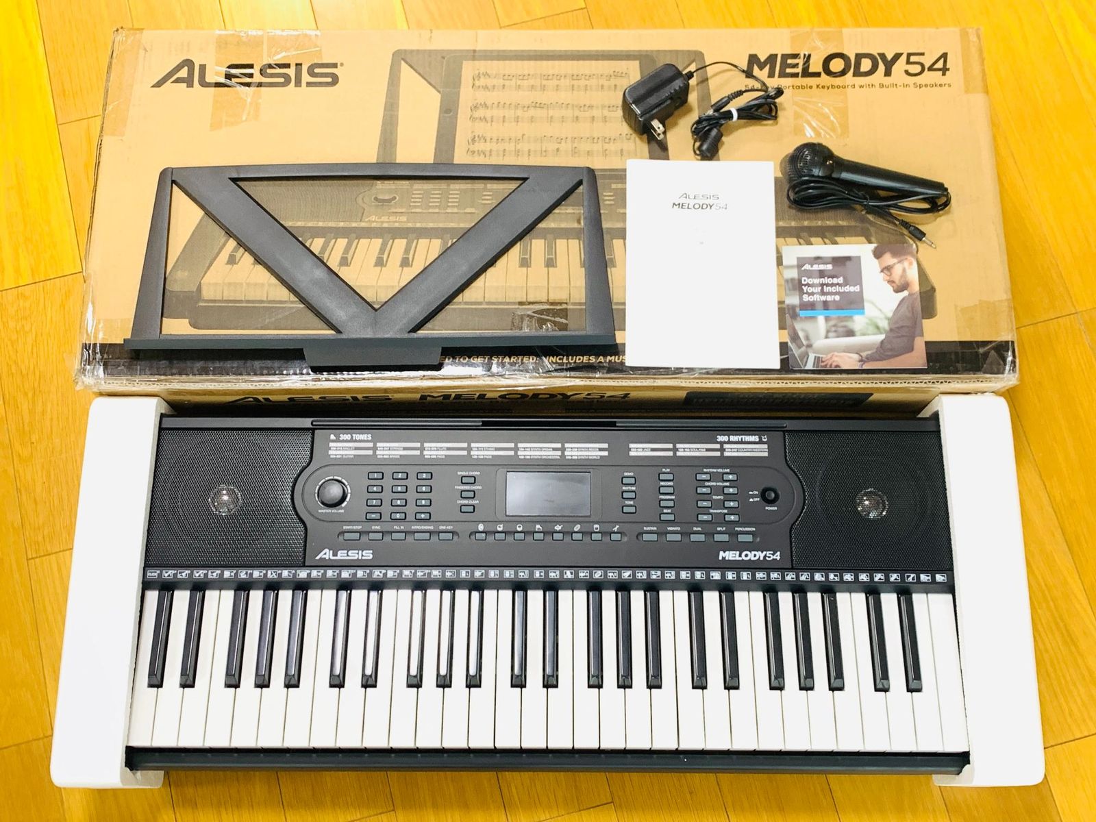 美品□Alesis 電子キーボード 54鍵盤 Melody 54 スピーカー内蔵 初心者 練習 リプロス 鍵盤楽器 ピアノ 音楽 送料無料 - メルカリ