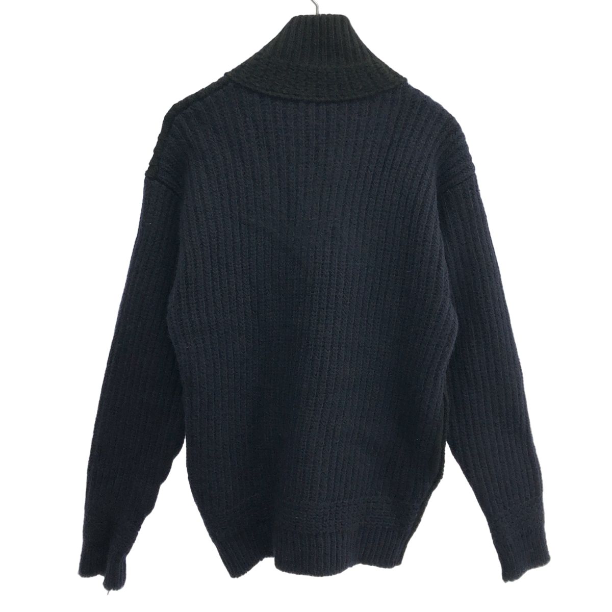 Y's ワイズ バイカラージップアップニットカーディガン YE-K60-588