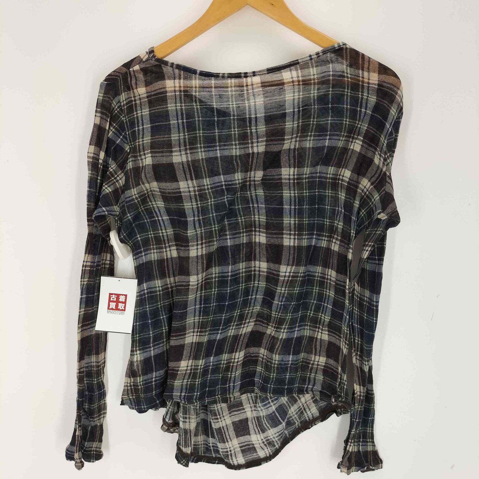 Ys(ワイズ) 18AW コットン パッチ デザイン シアー L/S カットソー レディース JPN：2  中古 古着 1042 Y's - Ys(ワイズ) 18AW コットン パッチ デザイン シアー L/S