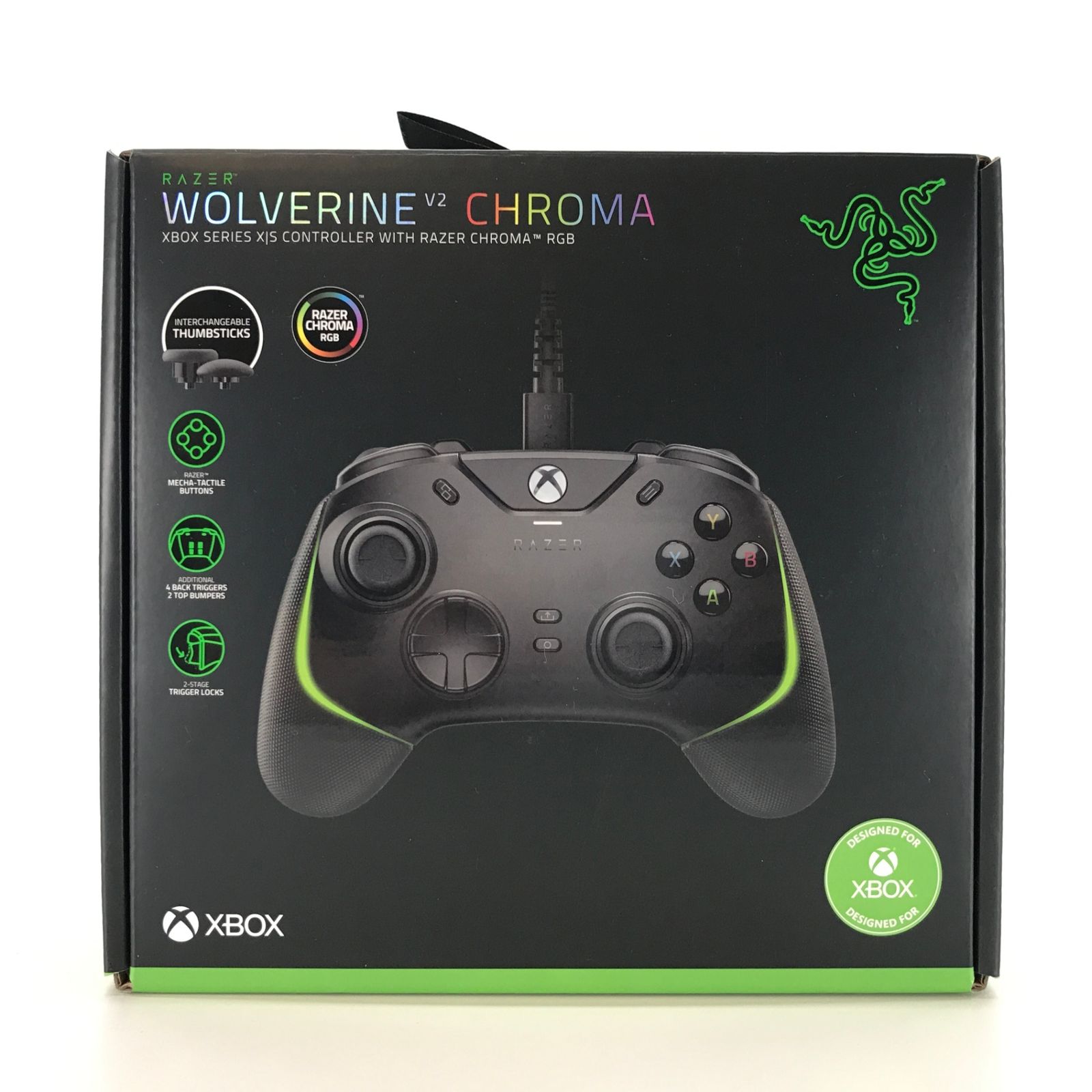 ◎Razer Wolverine V2 Chroma PC-XBOX用コントローラー 鬼エイム 保護リング付 開封品