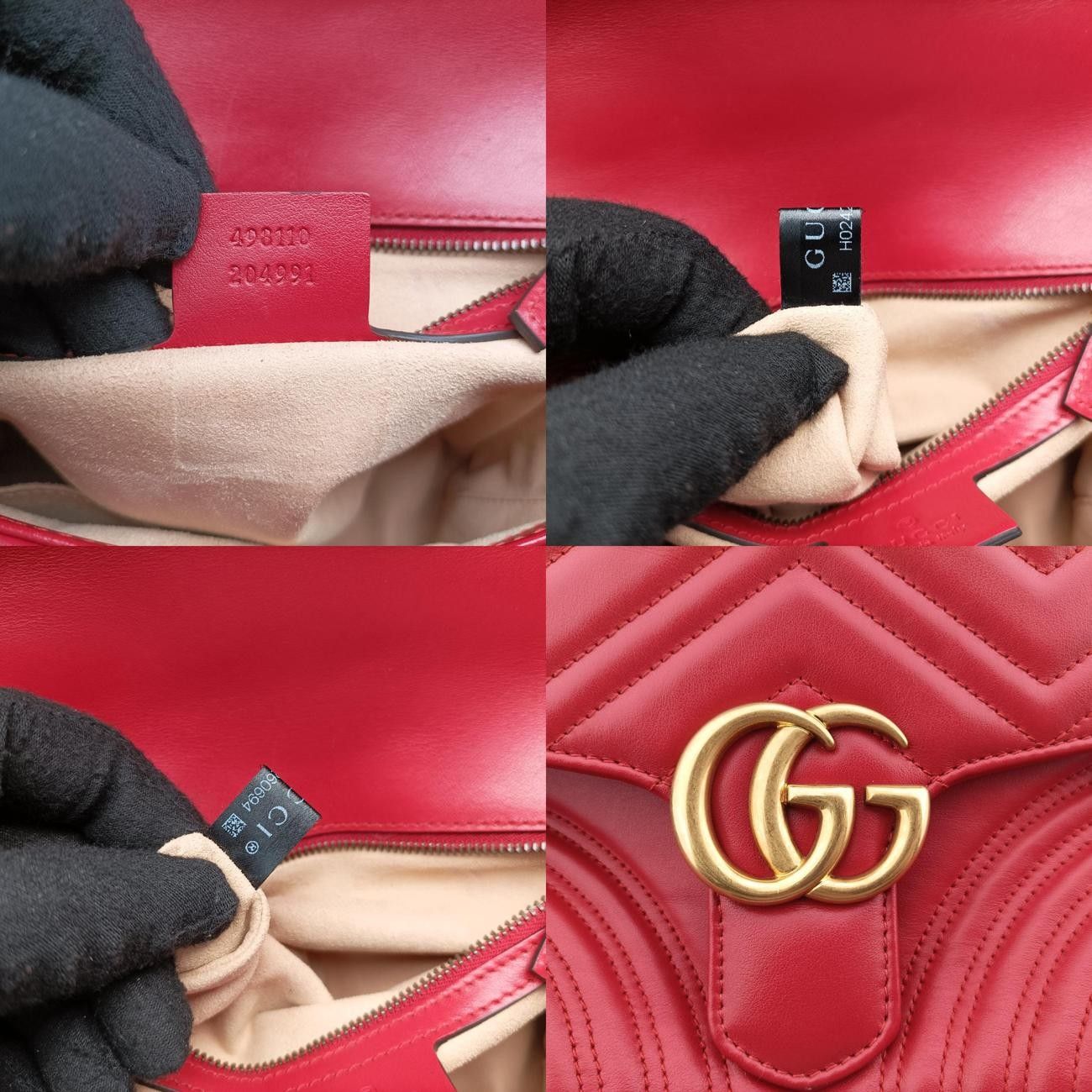 グッチGucciGGマーモントレッドレザー498110H024260694
