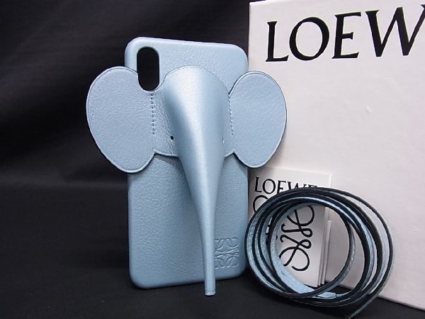 □極美品□ LOEWE ロエベ アナグラム レザー エレファント 象 iPhoneXS