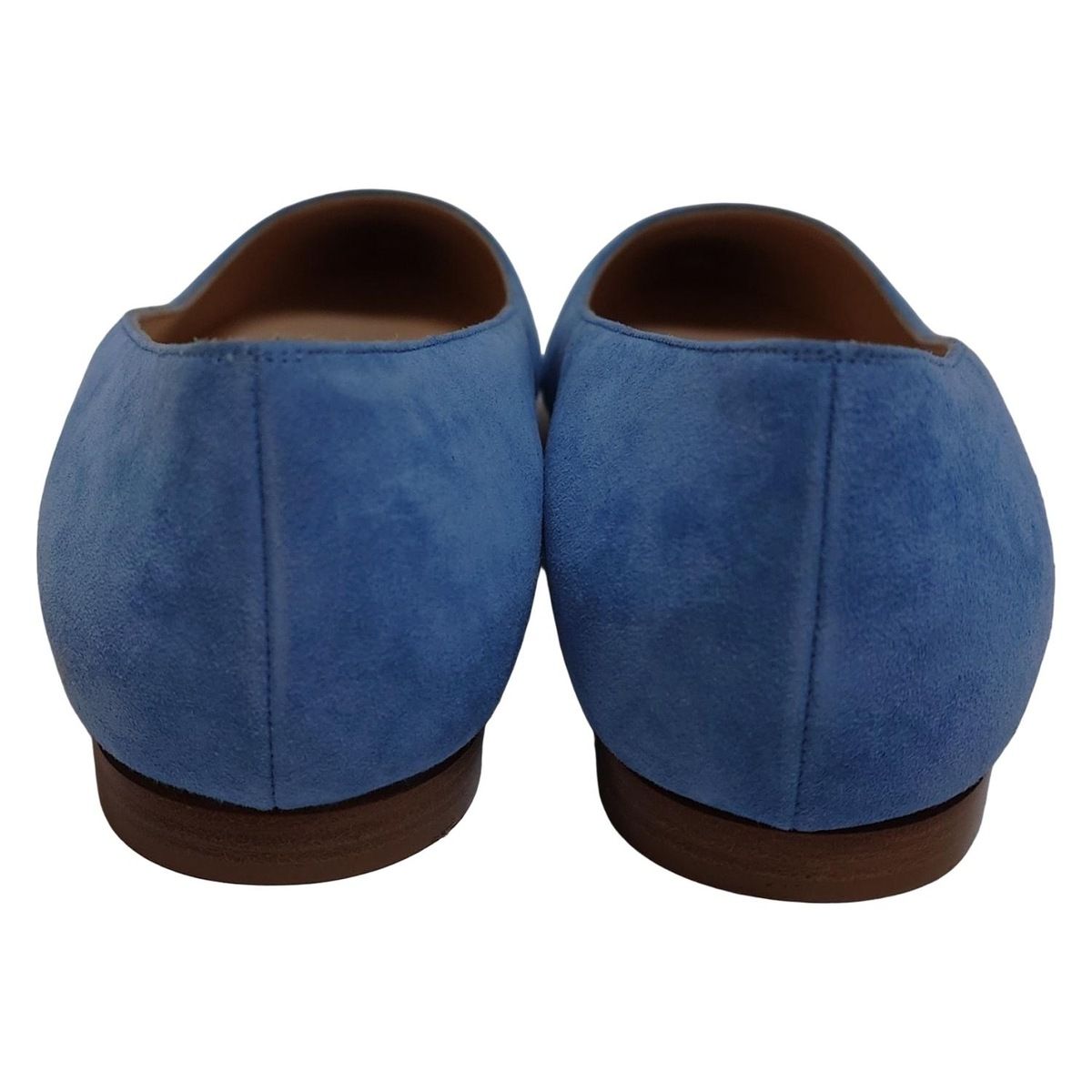 MANOLO BLAHNIK ブルー ポインテッドトゥフラットシューズ フラットシューズ（シューズ）｜MANOLO BLAHNIK（マノロ