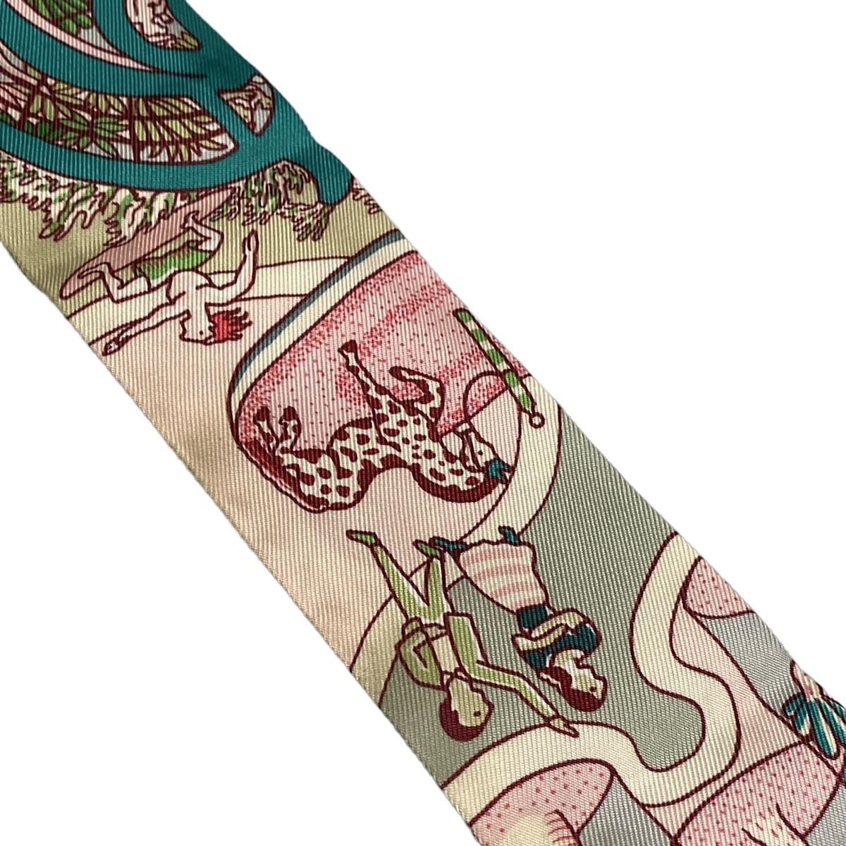 HERMES(エルメス) スカーフ ツイリー ローズプードル×ヴェール  