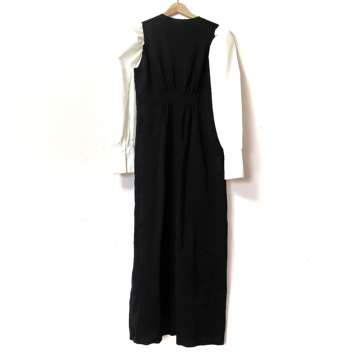 CELFORD セルフォード ワンピース サイズ38 M レディース - 黒×アイボリー Vネック|長袖|ロング