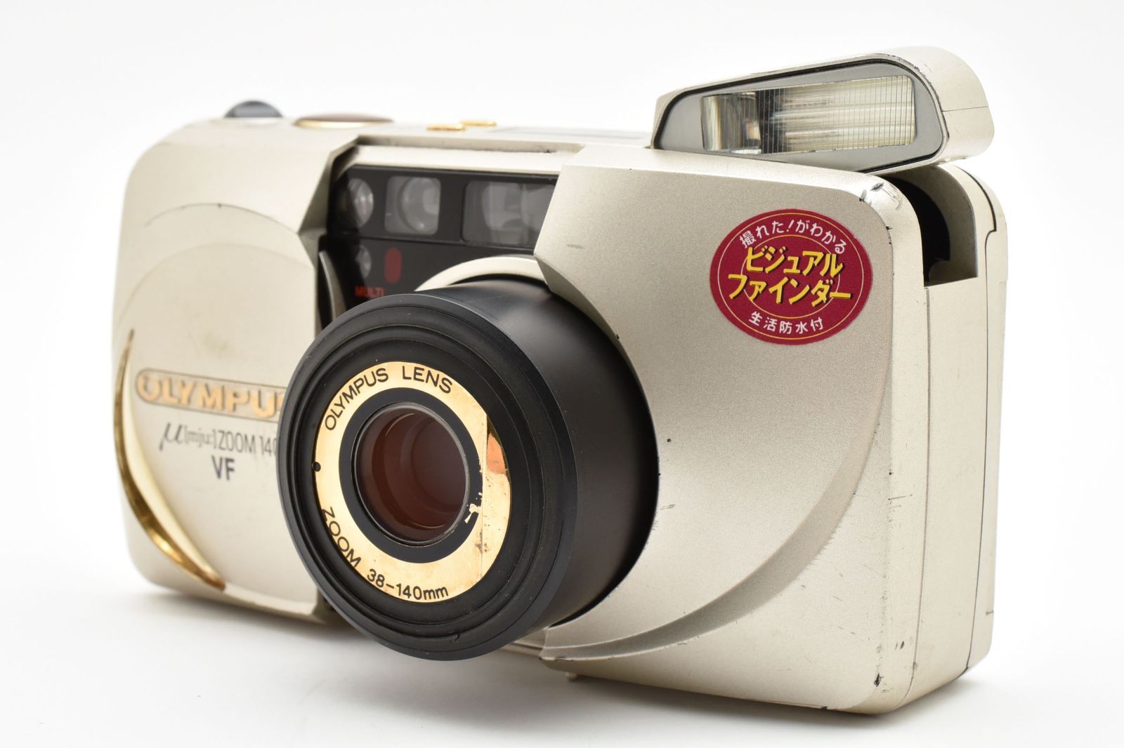実写済 完動品 Olympus オリンパス μ mju zoom 140 VF ミュー 簡単フィルムカメラ
