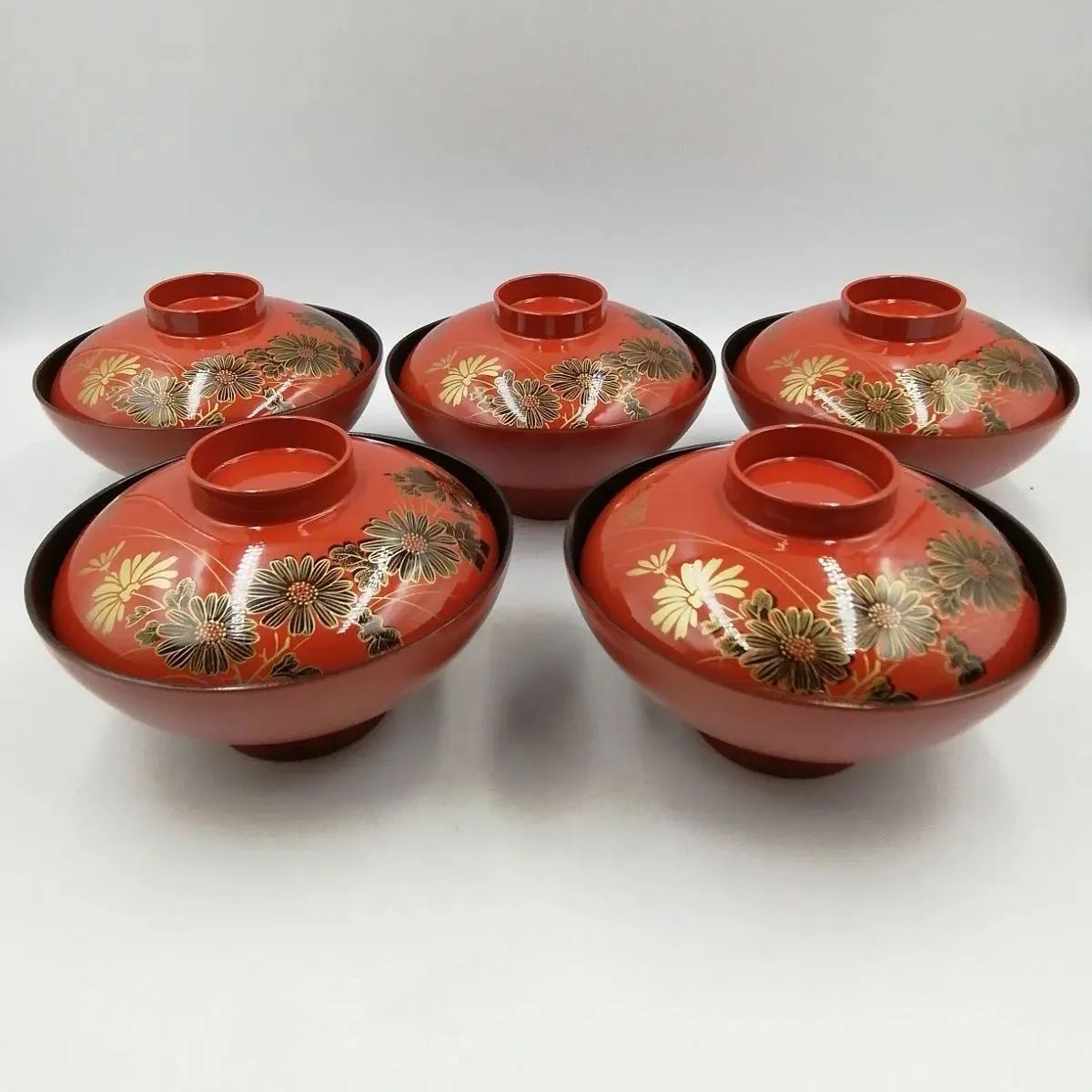 新品未使用　洗朱　菊皿　5枚 新品未使用 洗朱 菊皿 5枚 【公式通販】