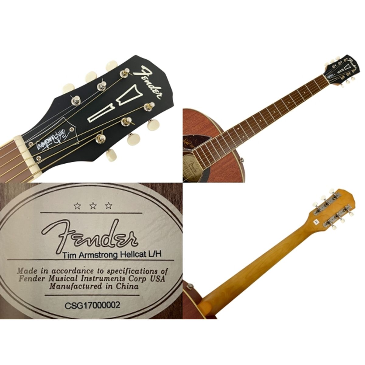 Fender Tim Armstrong Hellcat LH. Nat WN レフティ アコースティック ギター アコギ エレアコ フェンダー 美品  中古 O9483014 - メルカリ