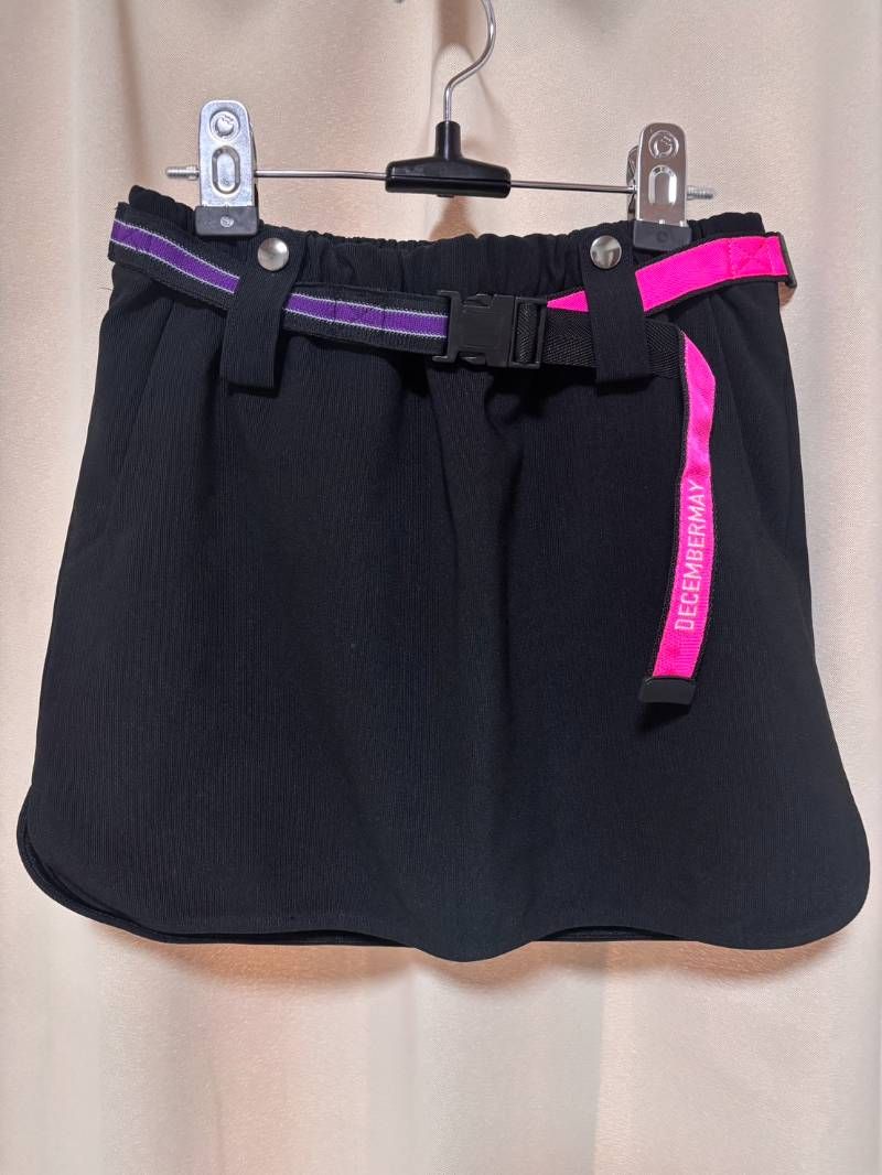 DECEMBERMAY ディセンバーメイ インナー付 一体ベルト スカート目立った傷汚れなし