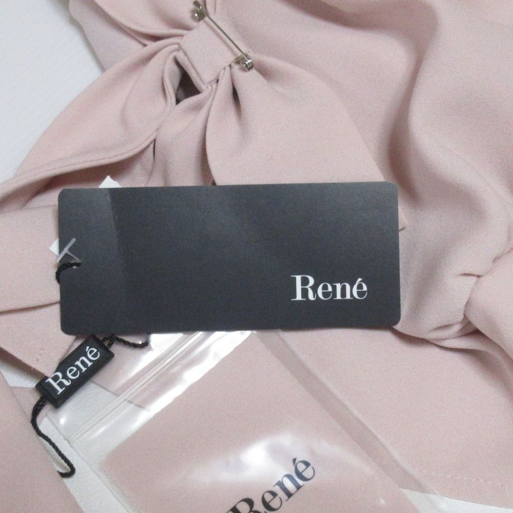 美品 24AW Rene ルネ リボンブローチ フリルカラー ブラウス シャツ 36 ピンク レディース 古着 中古 USED 美品 24AW Rene ルネ リボンブローチ フリルカラー ブラウス シャツ 36