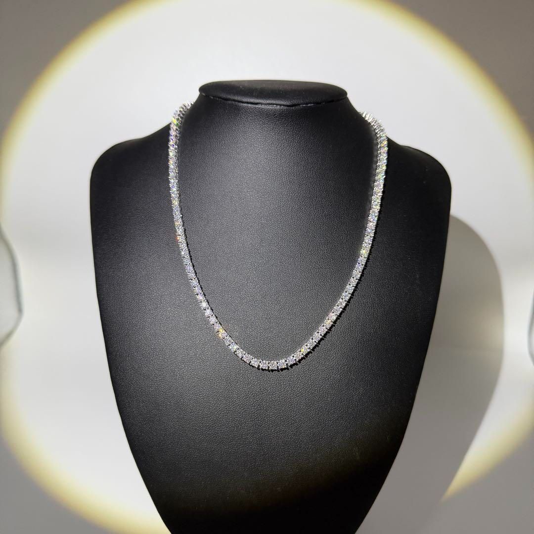 モアサナイト テニスネックレス 3mm 40cm シルバー925 - メルカリ