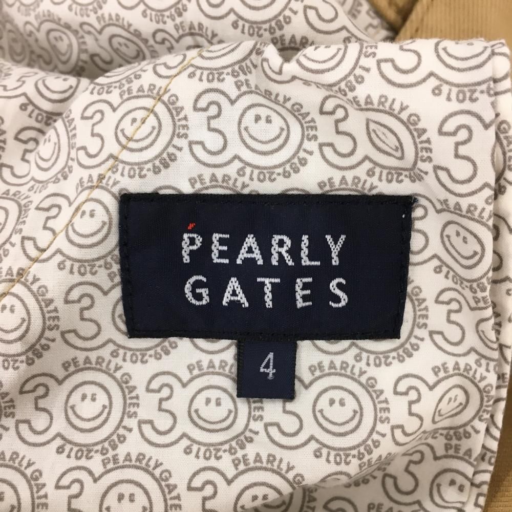 パーリーゲイツ パンツ ライトブラウン×ネイビー 内側30周年