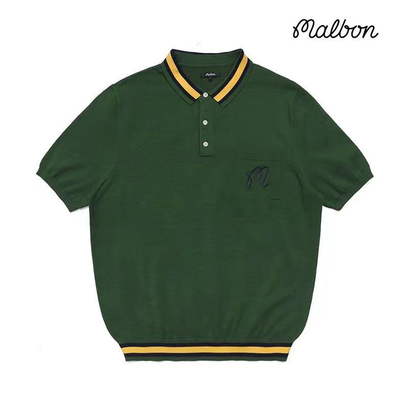 マルボンゴルフ Malbon メンズ トップス ポロシャツ 半袖 MALBON 夏