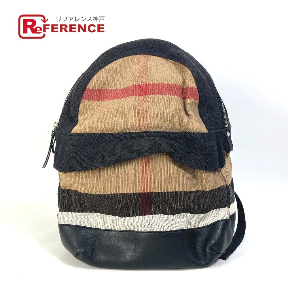 BURBERRY バーバリー リュックサック メガ チェック柄 3958527 キャンバス|レザー ベージュ