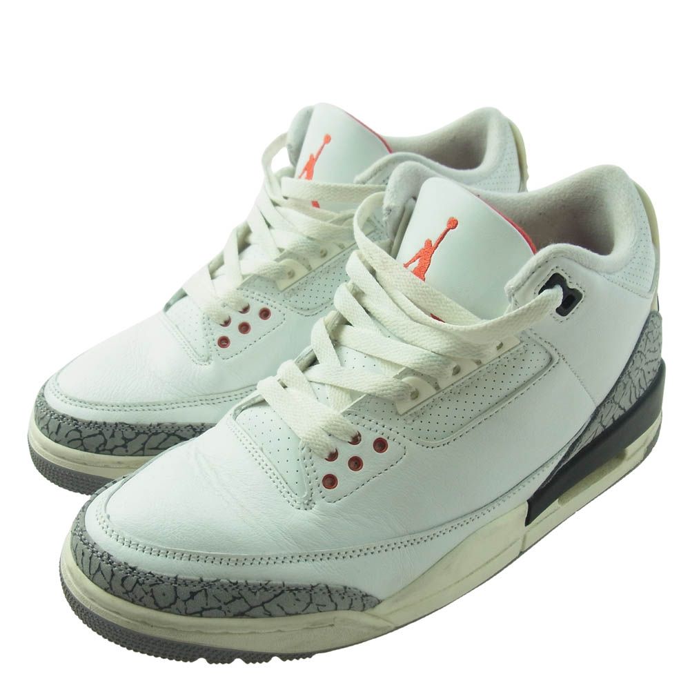 NIKE ナイキ DN3707-100 AIR JORDAN 3 RETRO WHITE CEMENT REIMAGINED AJ3 エアジョーダン レトロ ホワイト セメント リマジンド スニーカー ホワイト系 27cm