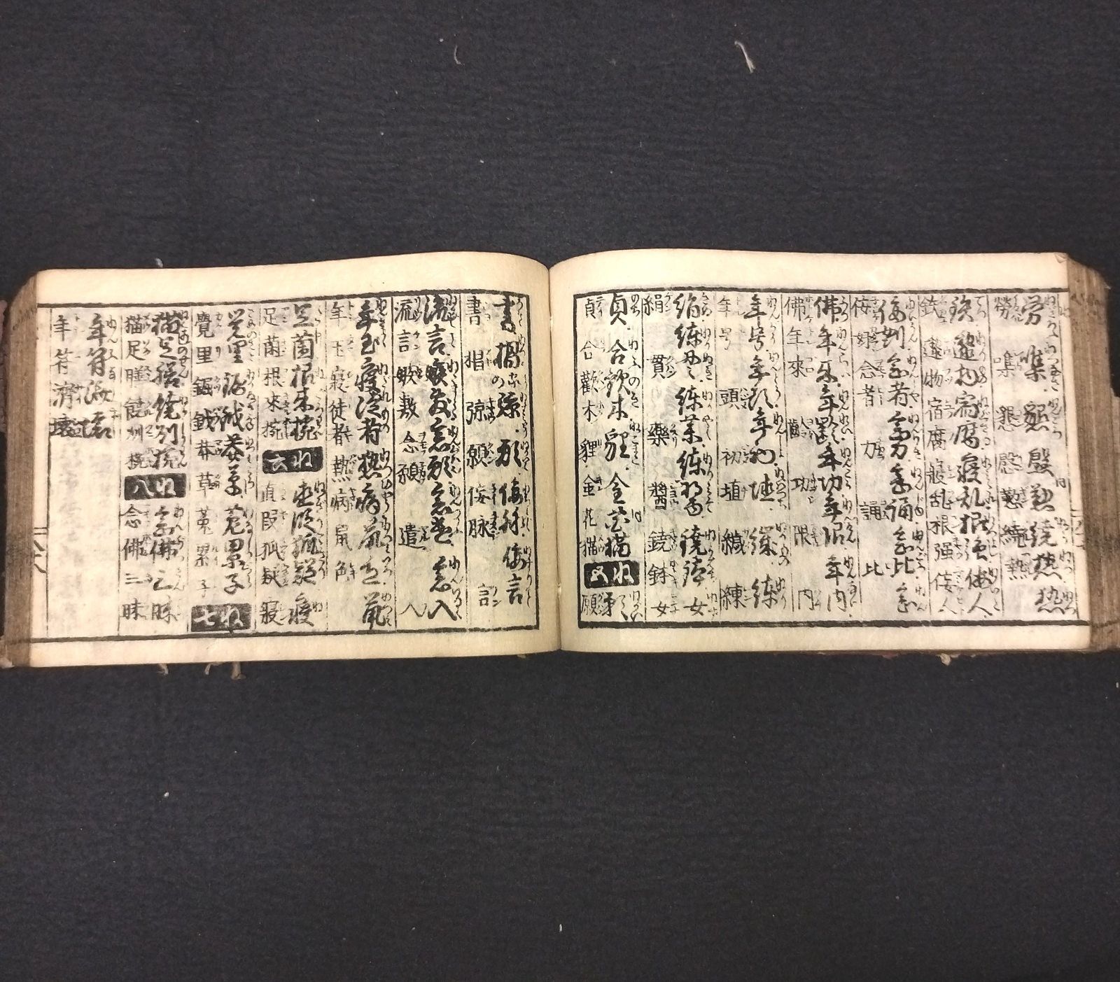 字典◇訂正早字引◇仮名引節用集 字書 漢字辞典 横本 厚本 江戸