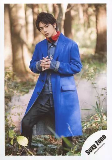 中古】生写真(ジャニーズ) Sexy Zone/佐藤勝利/全身・衣装青グレー赤