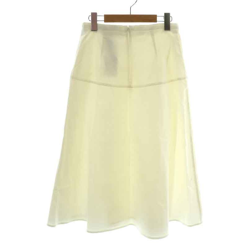 マックスマーラ MAX MARA フレアスカート ロング ミモレ 38 S 白  