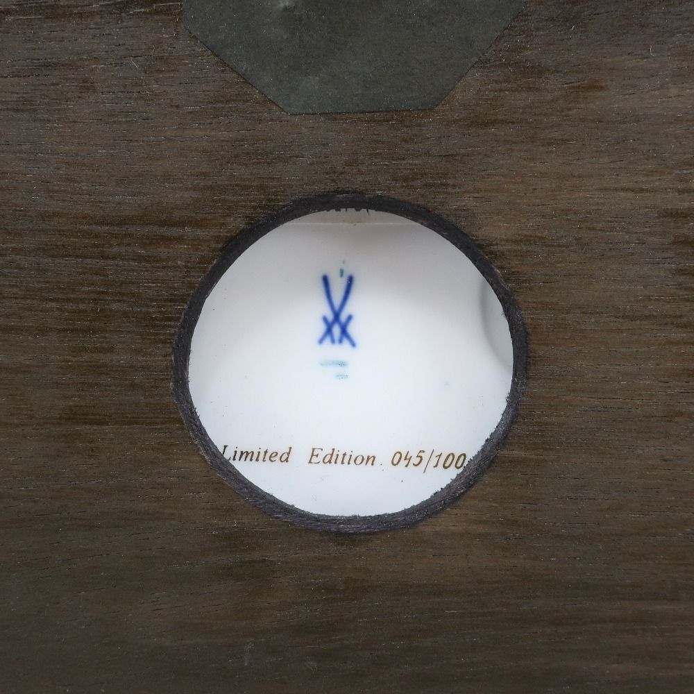 Meissen】マイセン 陶板画 香港返還記念 45/100 フラワー モチー