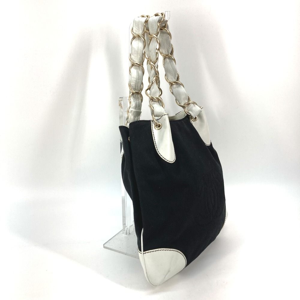 CHANEL シャネル ショルダーバッグ デカココ チェーン キャンバス  