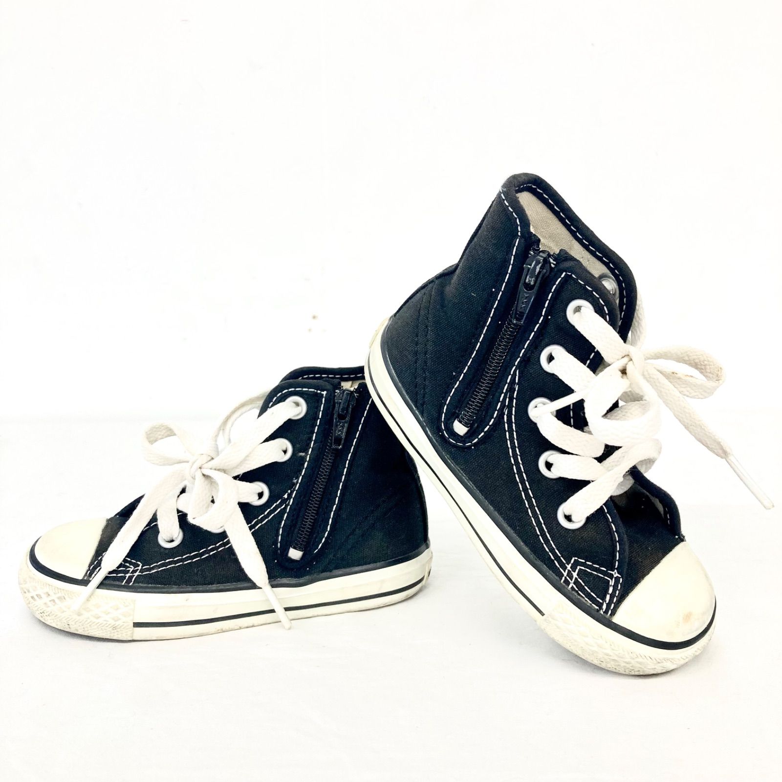 CONVERSE ALLSTAR コンバース オールスター キッズ スニーカー ハイカット 横チャック 親子お揃いコーデ 脱ぎやすい 履きやすい 黒  ブラック オシャレ お出かけ - メルカリ