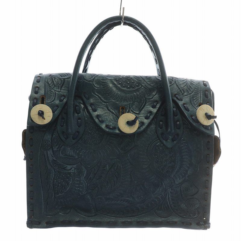 Carving Tribes ネイビー ハンドバッグ Carvin tribes カービングトライブス ハンドバッグ デニム