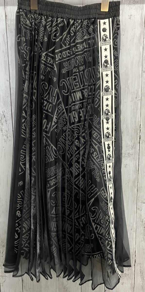 HYSTERIC GLAMOUR プリーツスカート ヒステリックグラマー DIZZY＆MILKY シアー レイヤード 01233AK02 ブラック