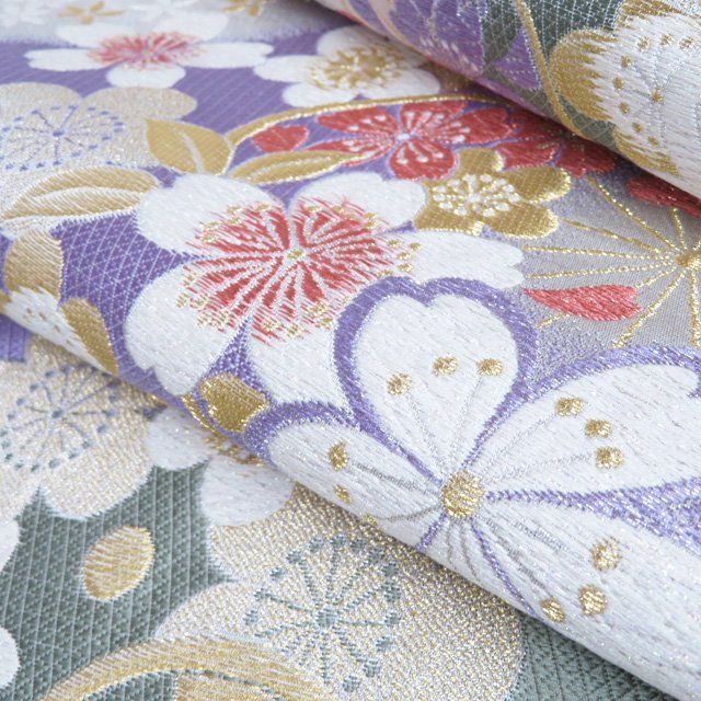 美品＊ 正絹袋帯『美の回廊』オリエンタル文様 フォーマルな装いに e-2493