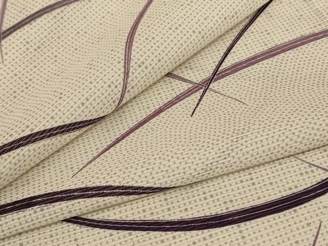 平和屋着物＊夏物 小紋 絽 芝文 洗える着物 AABB2560jd