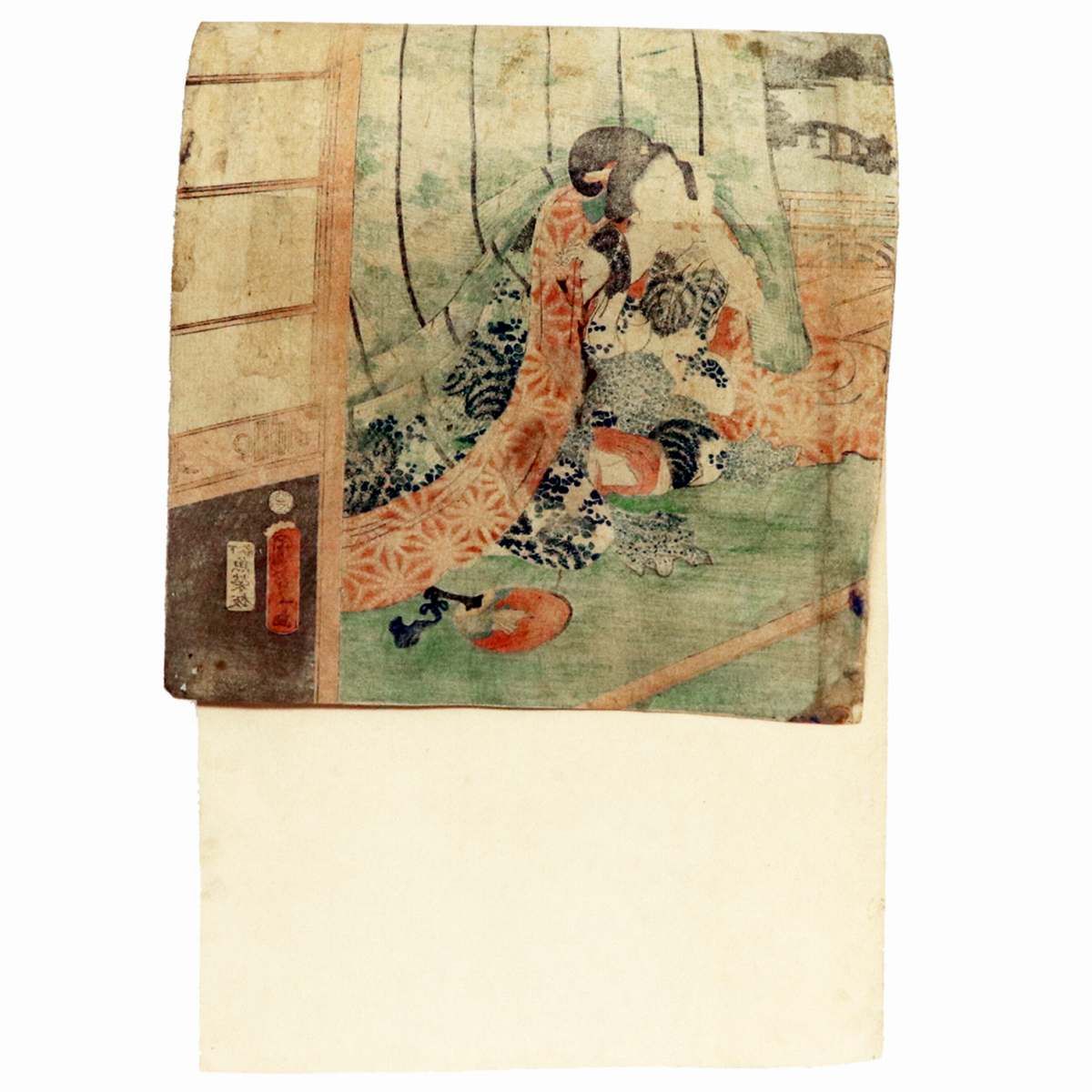 浮世絵 原画 西郷隆盛愛妾別惜図 西南戦争 揚州画 日本画 木版画