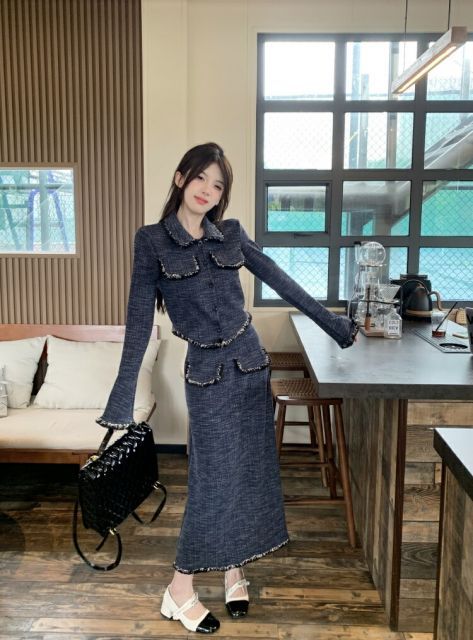 grl ファッション デニムジャケット スカート セットアップ (T)