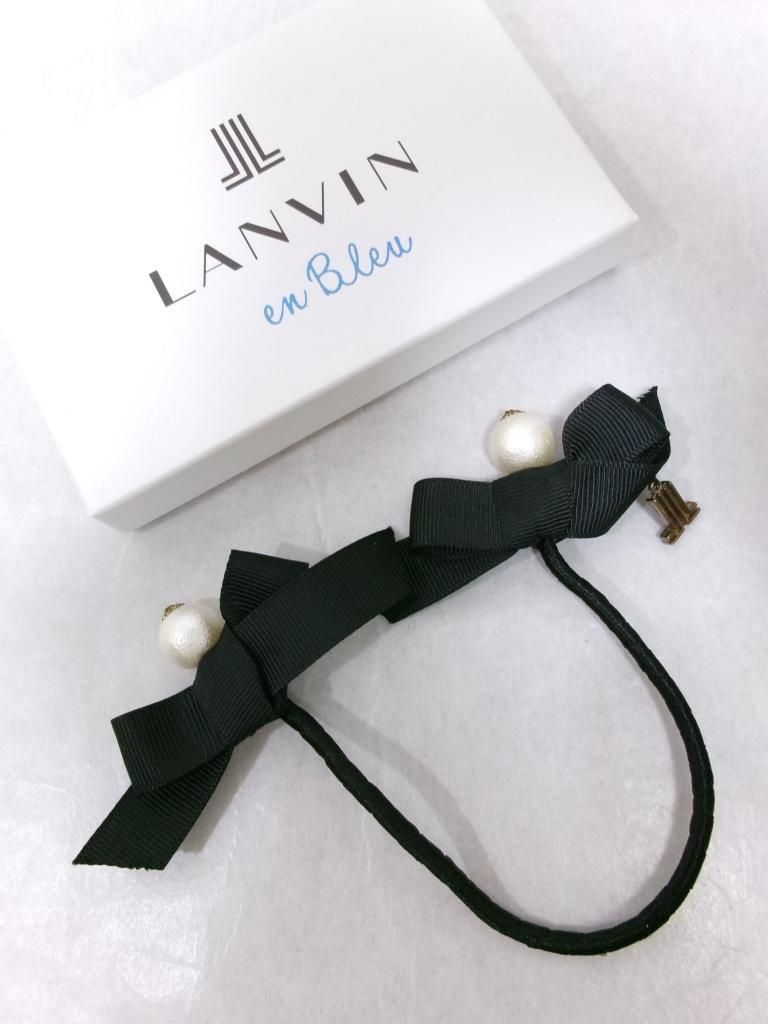 LANVIN en Bleu　ランバンオンブルー　ヘアアクセサリー　リボン　ヘアゴム　送料込み　967388