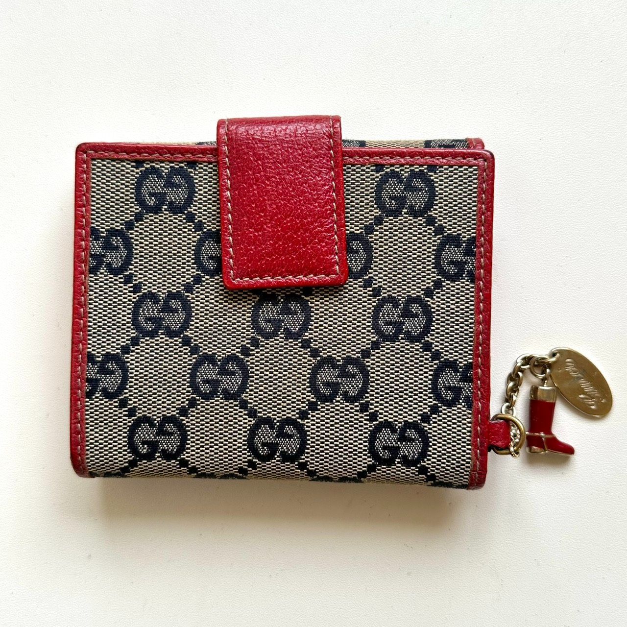 グッチ GUCCI 二つ折り財布 キャンバス グッチシマ