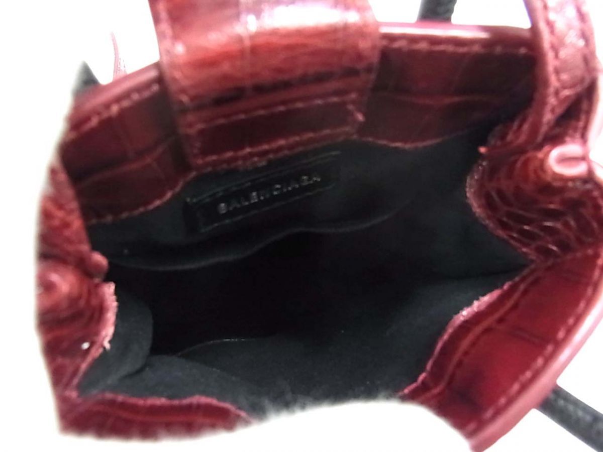 定価153.000円☆BALENCIAGA ロゴ ミニショッピングバッグ フォン