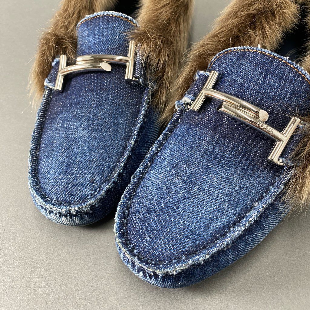 7i10 《美品》 TOD'S トッズ イタリア製 ローファー モカシン