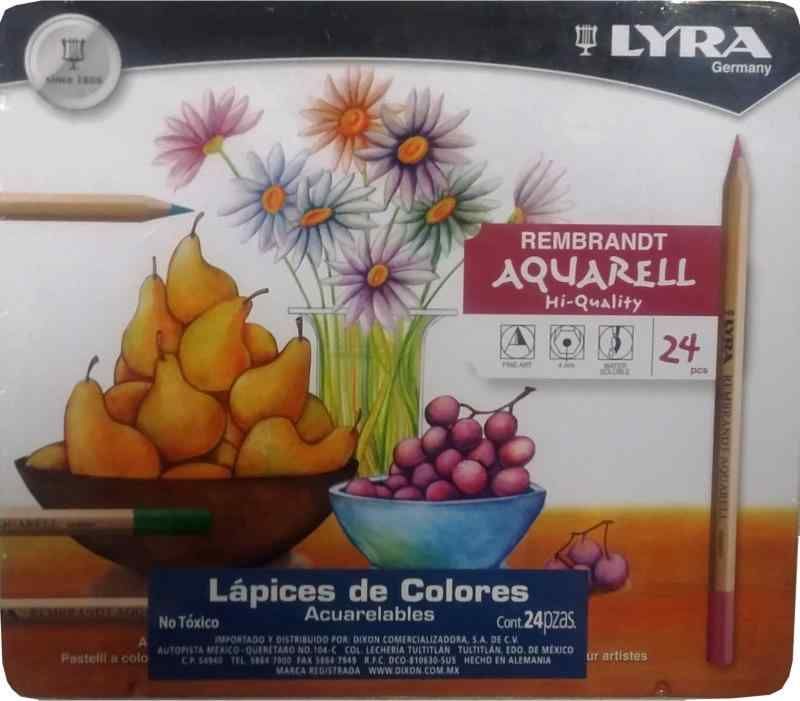 LYRA リラ 水彩色鉛筆 アクアレル 24色セット メタルボックス L2011240
